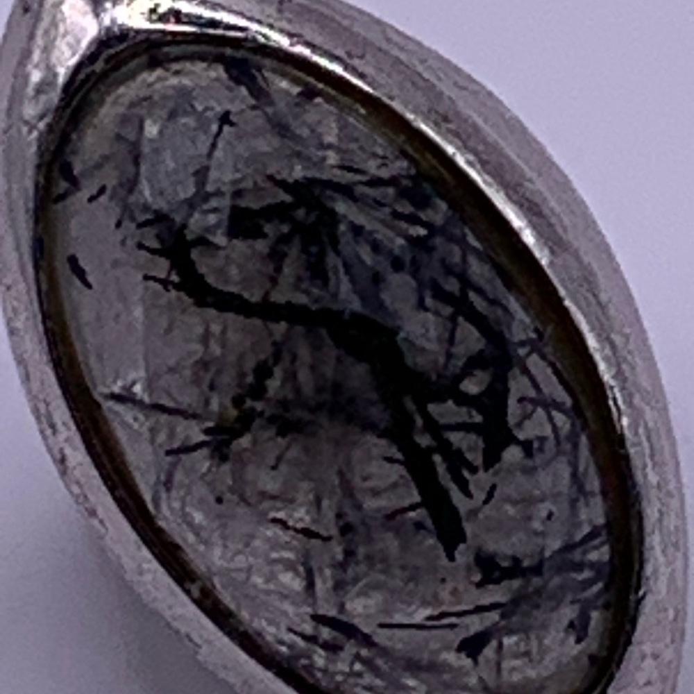 Large Rutilated Rutile Quartz Statement Ring, size 6 3/4 - Picture 9 of 11